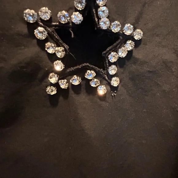 Black Star Cutouts Embellished Button-Up Shirt - Picture 7 of 7